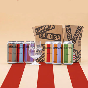 Scatola regalo da 6 lattine + bicchiere Bandiga